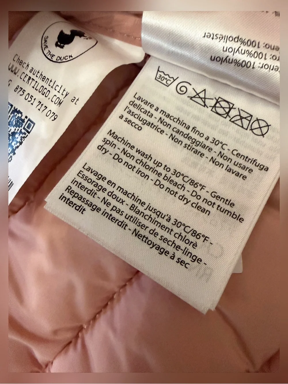 Save The Duck Animal Free Lightweight Quilted Pink Puffer Vest